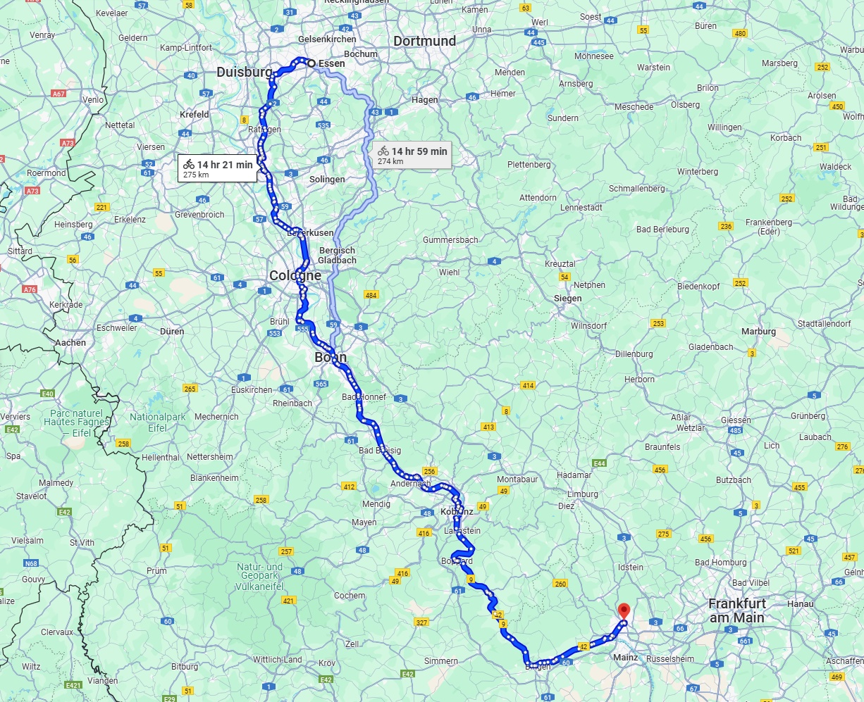 Anreise von Essen Zu Wiesbaden Über 