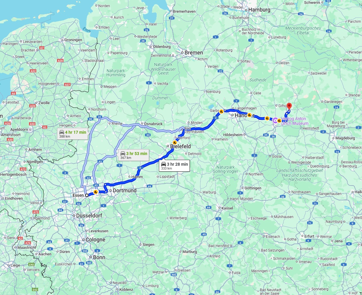 Anreise von Essen Zu Wolfsburg Über via A2