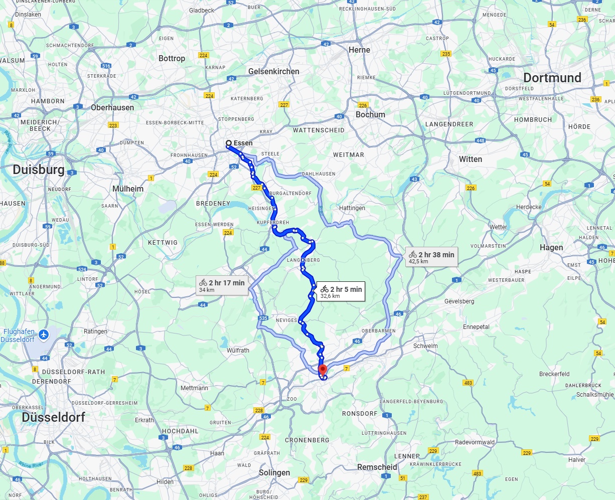 Anreise von Essen Zu Wuppertal Über 