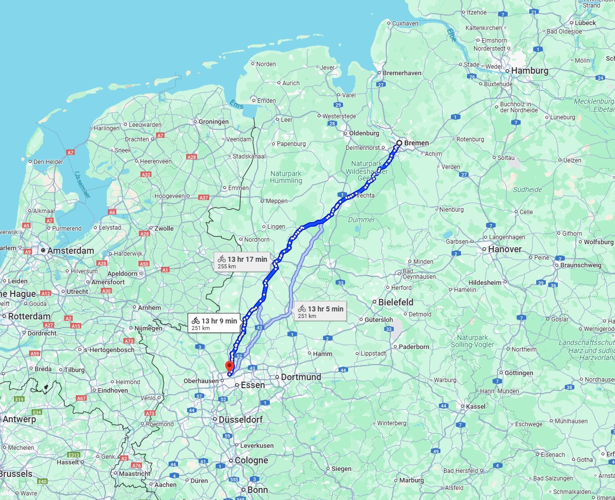 Anreise von Bremen Zu Bottrop Über 
