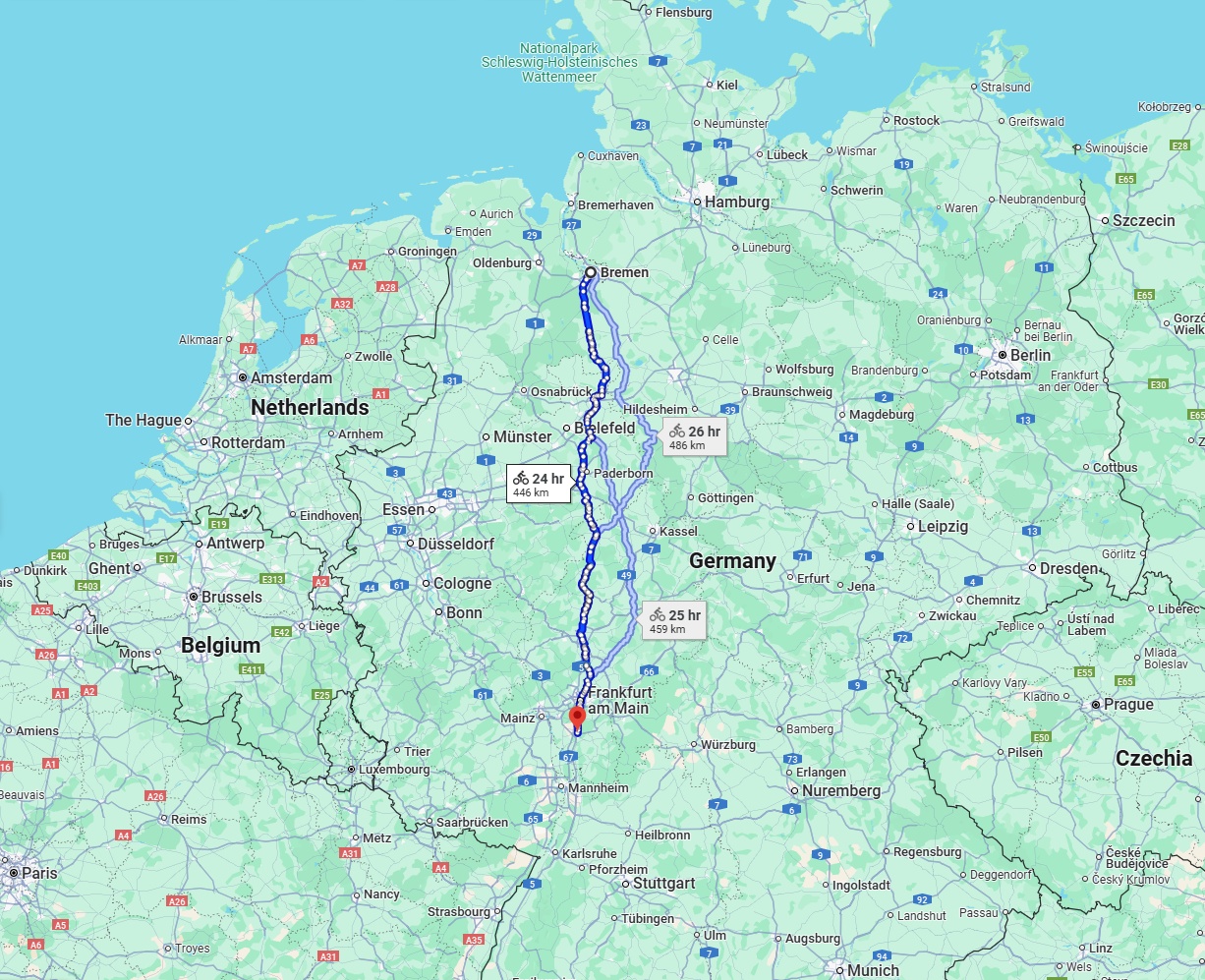Anreise von Bremen Zu Darmstadt Über 