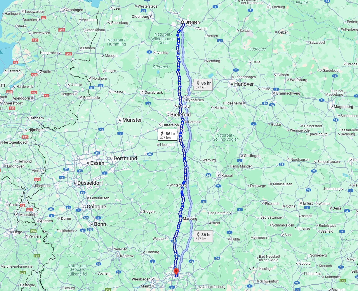 Anreise von Bremen Zu Frankfurt am Main Über 