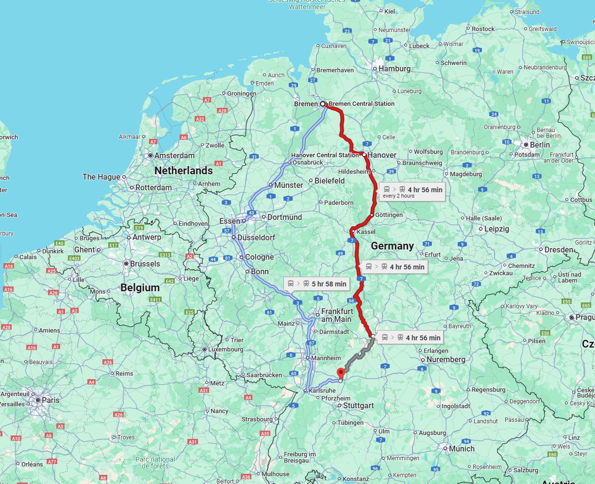 Anreise von Bremen Zu Heilbronn Über 