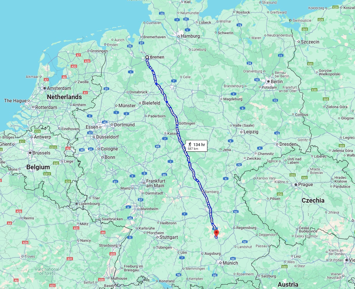 Anreise von Bremen Zu Ingolstadt Über 