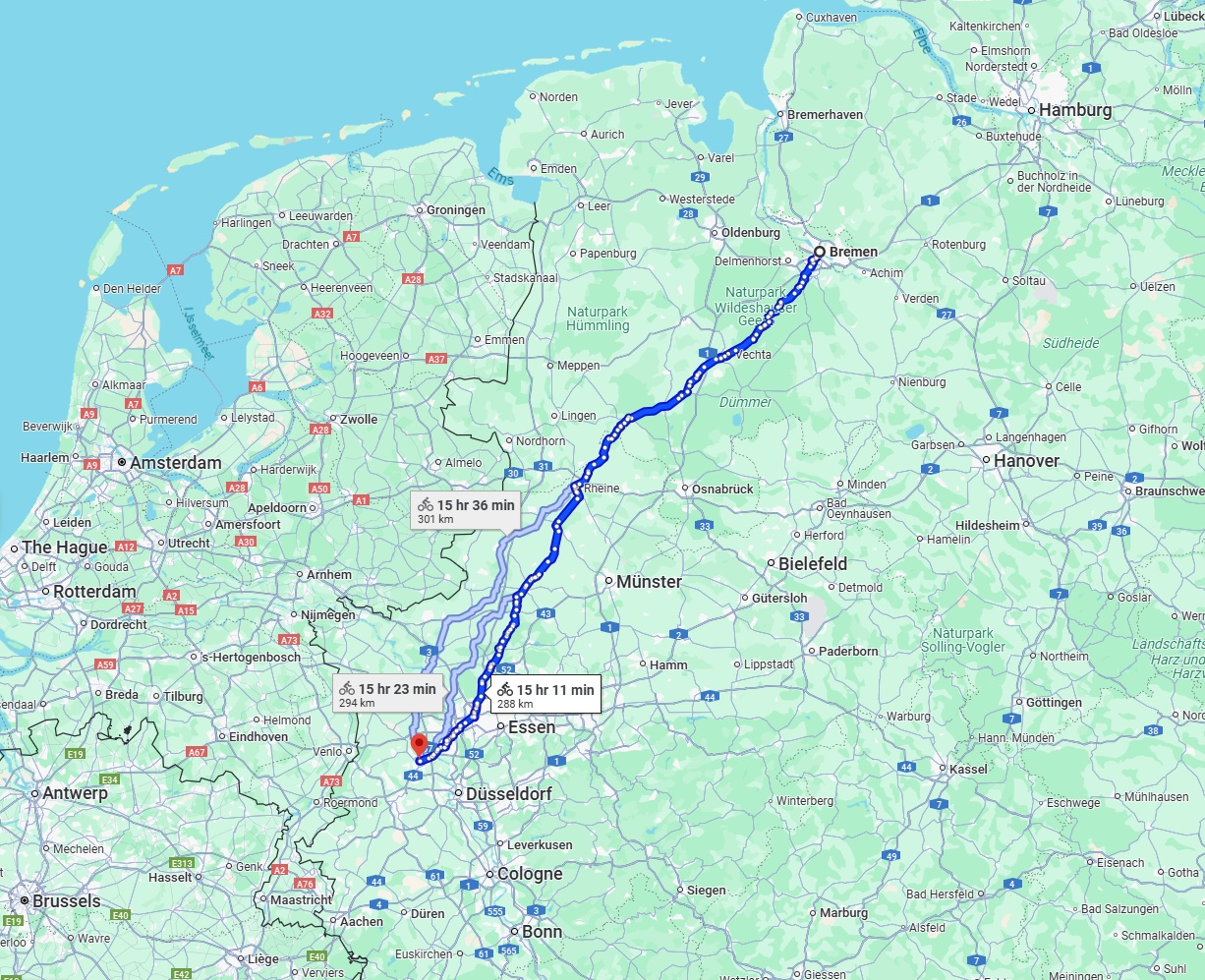 Anreise von Bremen Zu Krefeld Über 