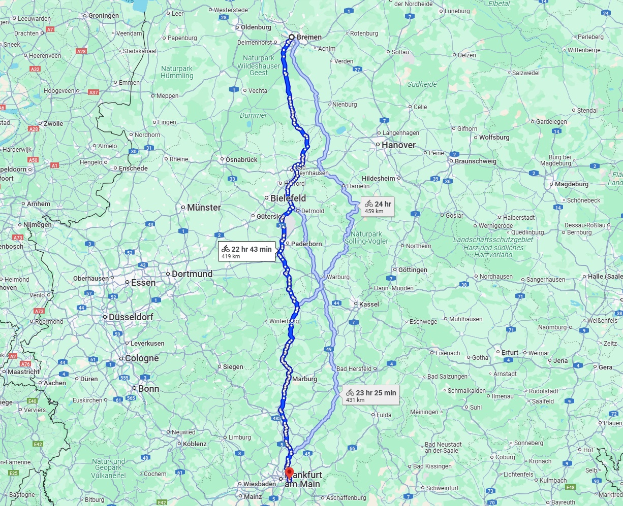 Anreise von Bremen Zu Offenbach am Main Über 
