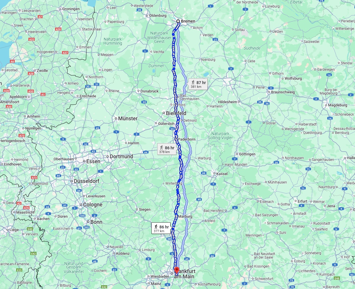 Anreise von Bremen Zu Offenbach am Main Über 