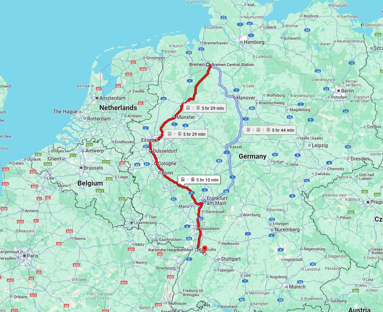 Anreise von Bremen Zu Pforzheim Über 