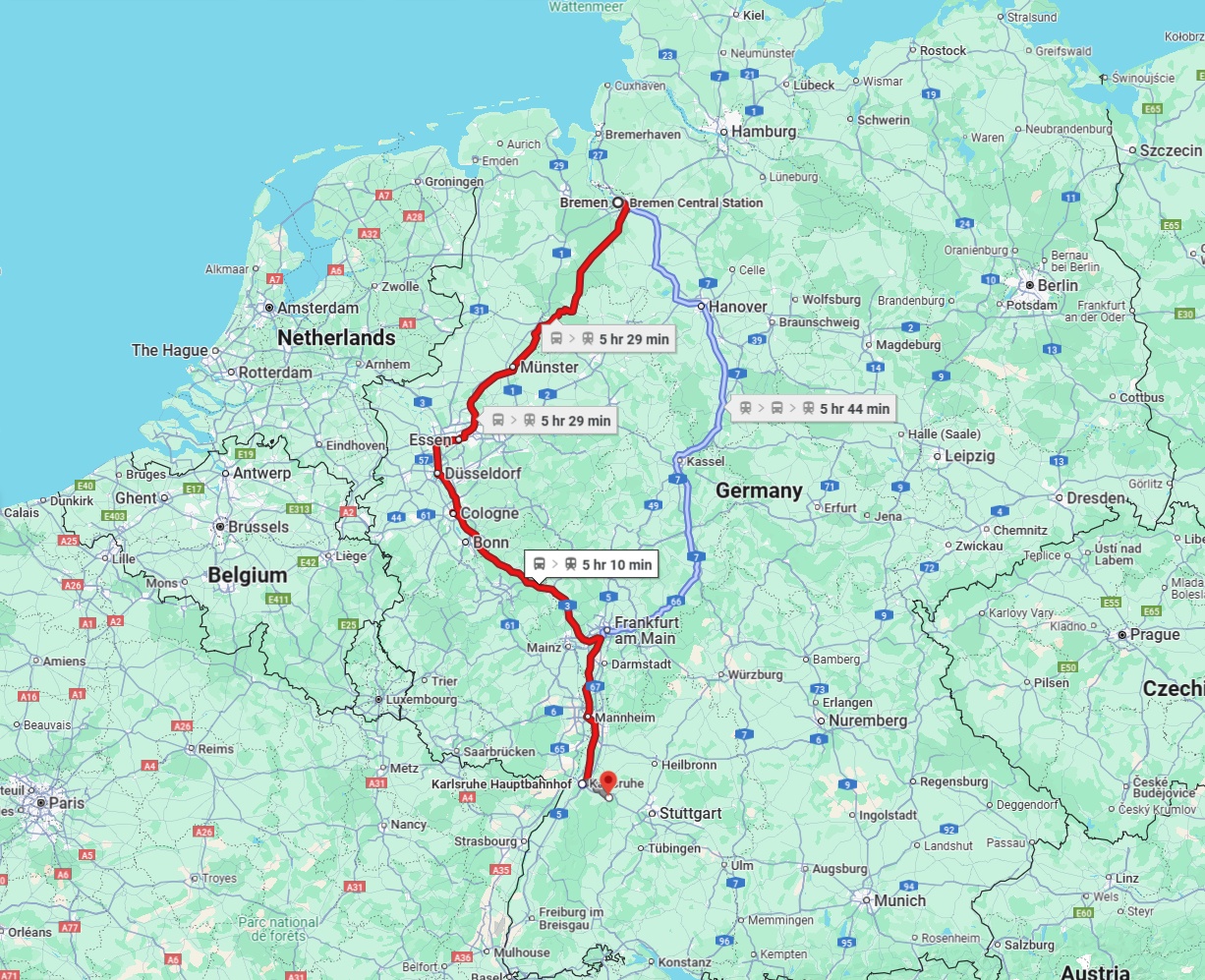 Anreise von Bremen Zu Pforzheim Über 