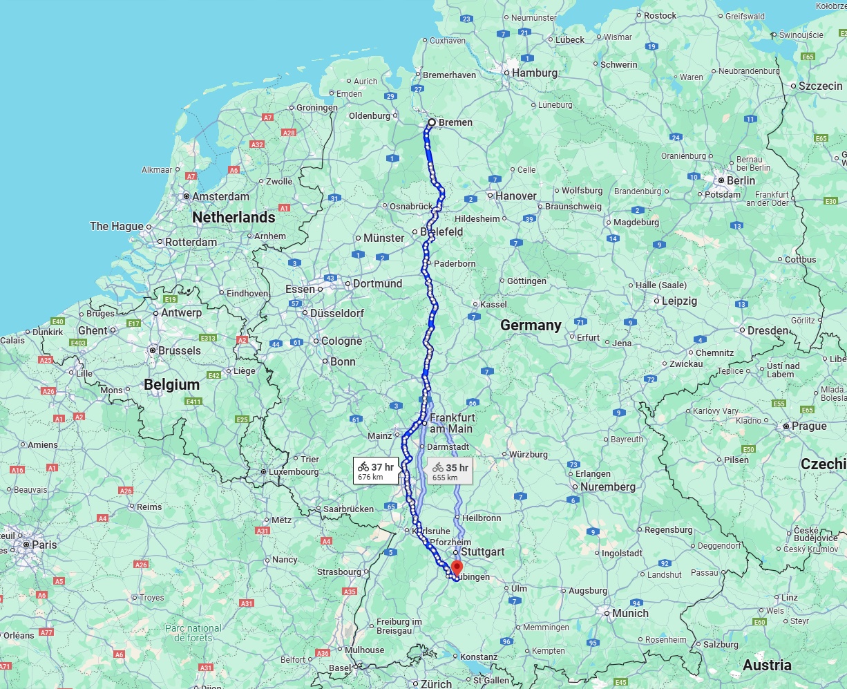 Anreise von Bremen Zu Reutlingen Über 