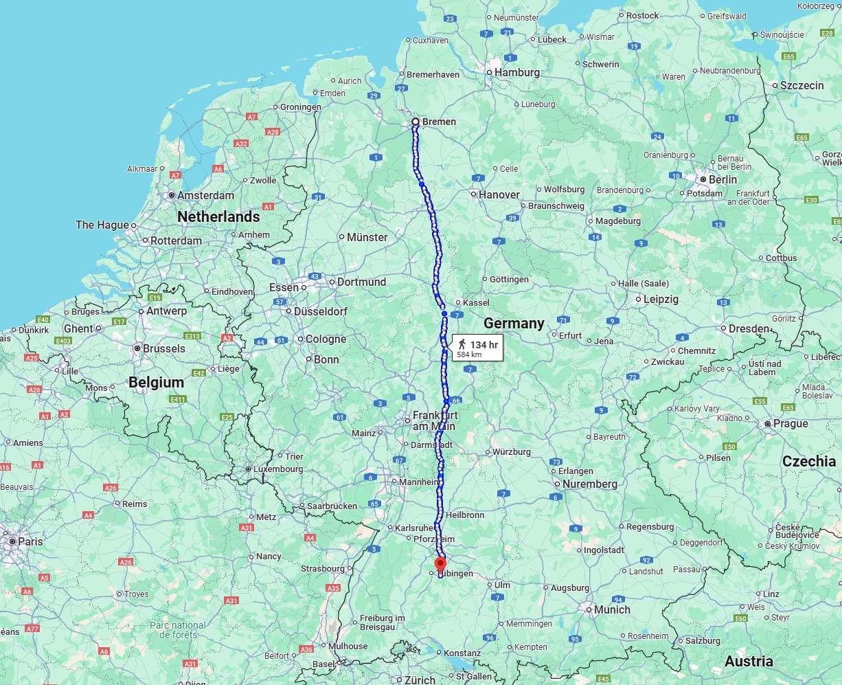 Anreise von Bremen Zu Reutlingen Über 