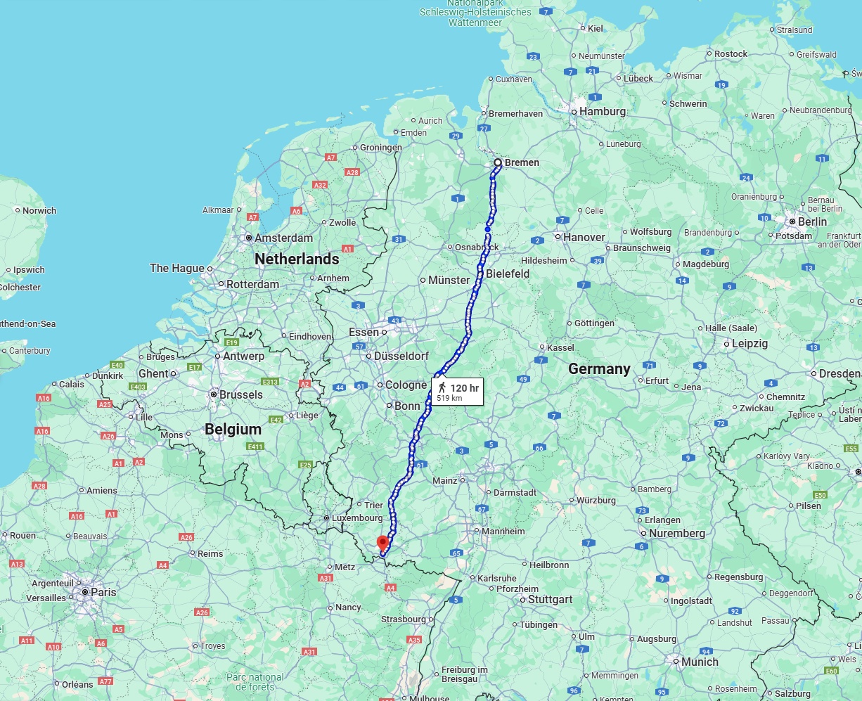 Anreise von Bremen Zu Saarbrücken Über 