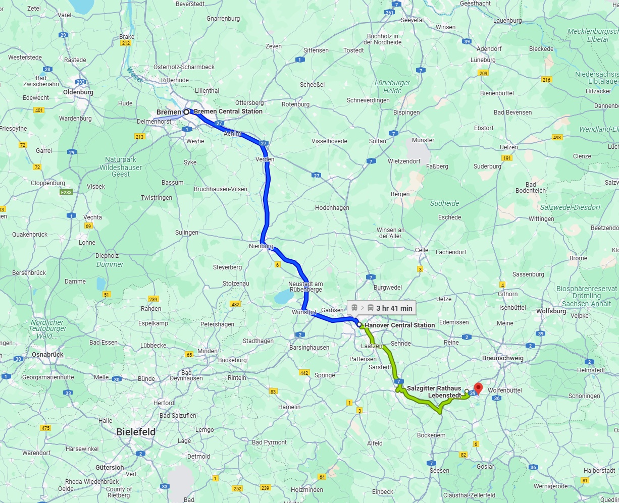 Anreise von Bremen Zu Salzgitter Über 