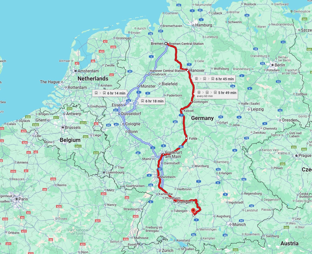 Anreise von Bremen Zu Ulm Über 