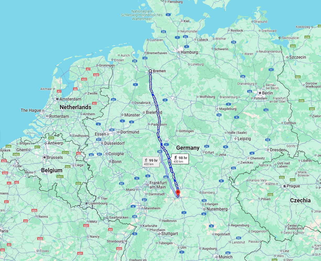 Anreise von Bremen Zu Würzburg Über 