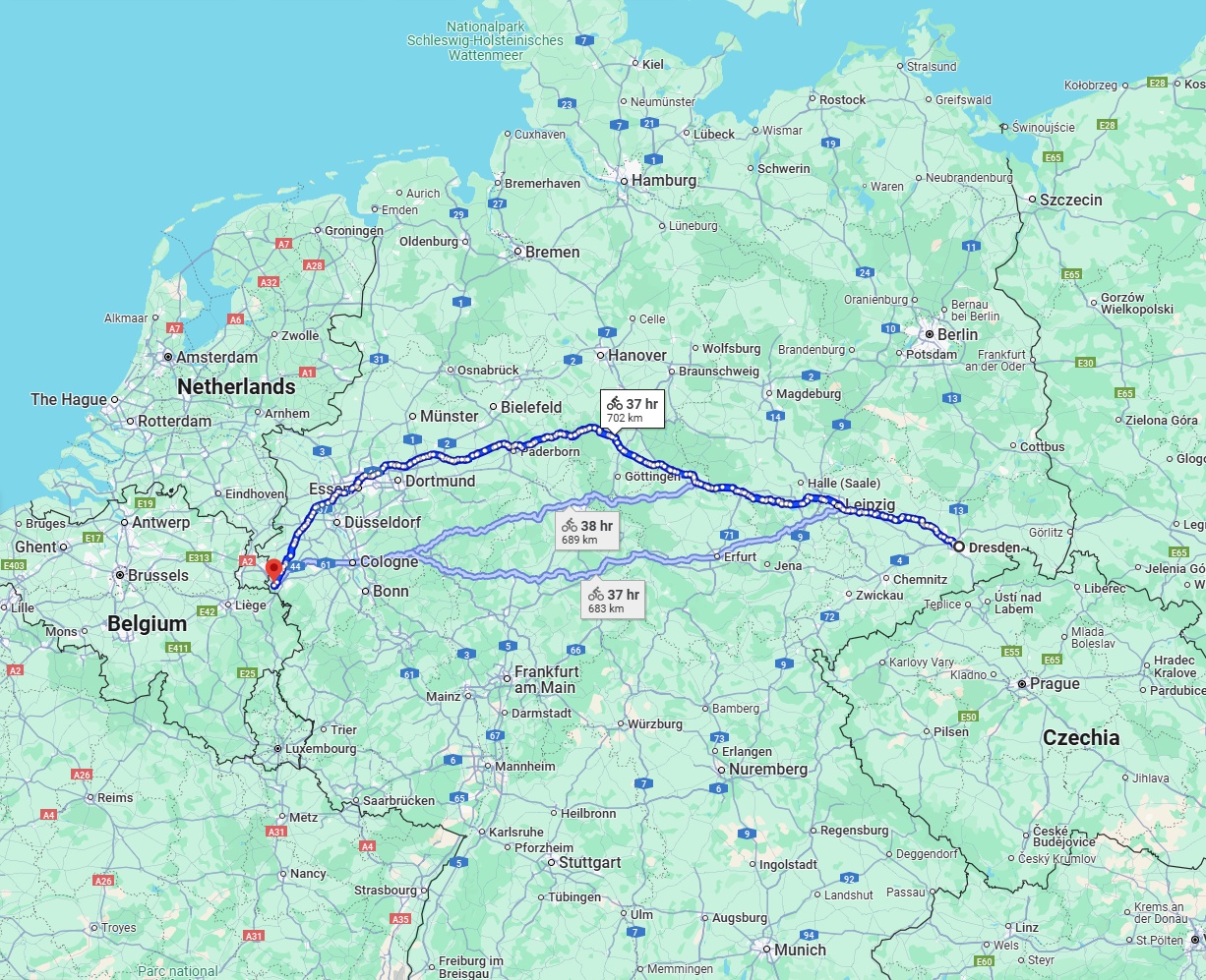 Anreise von Dresden Zu Aachen Über 