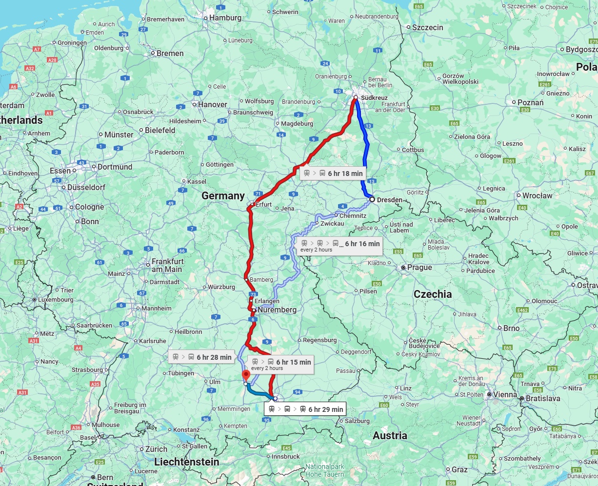 Anreise von Dresden Zu Augsburg Über 