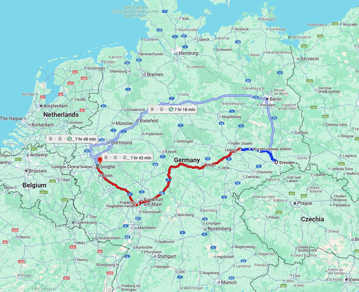 Anreise von Dresden Zu Bergisch Gladbach Über 