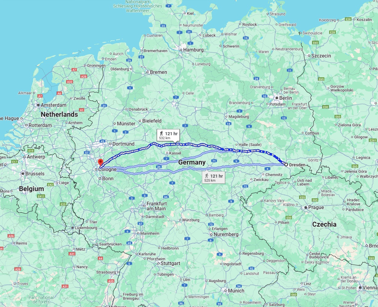 Anreise von Dresden Zu Bergisch Gladbach Über 