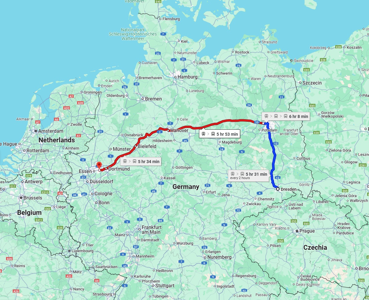 Anreise von Dresden Zu Bochum Über 