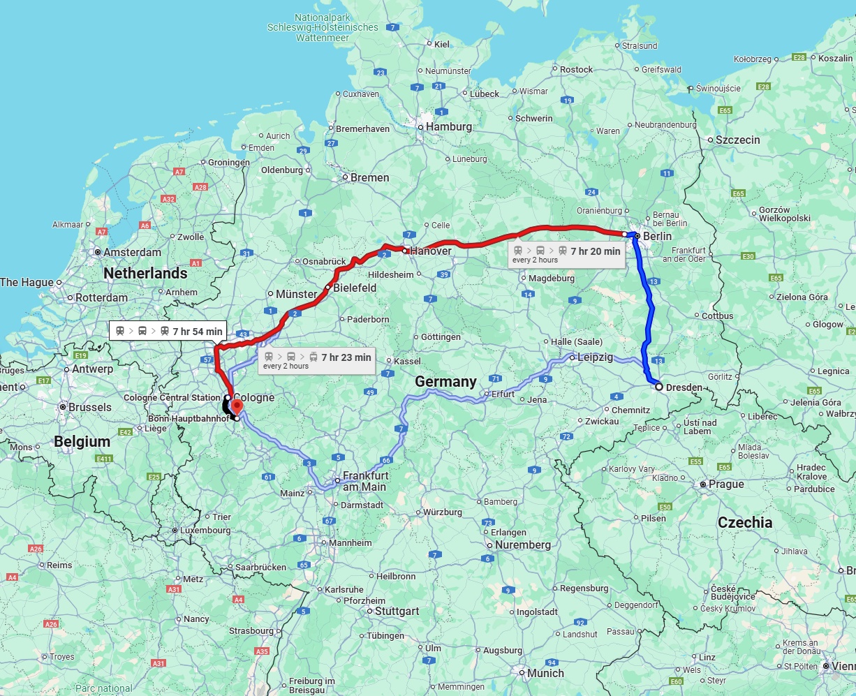 Anreise von Dresden Zu Bonn Über 