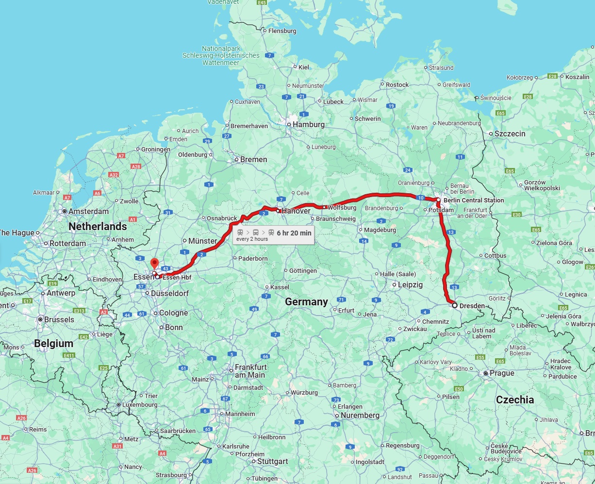 Anreise von Dresden Zu Bottrop Über 