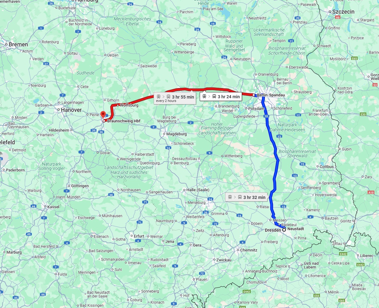 Anreise von Dresden Zu Braunschweig Über 