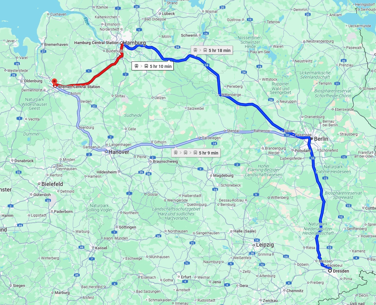 Anreise von Dresden Zu Bremen Über 