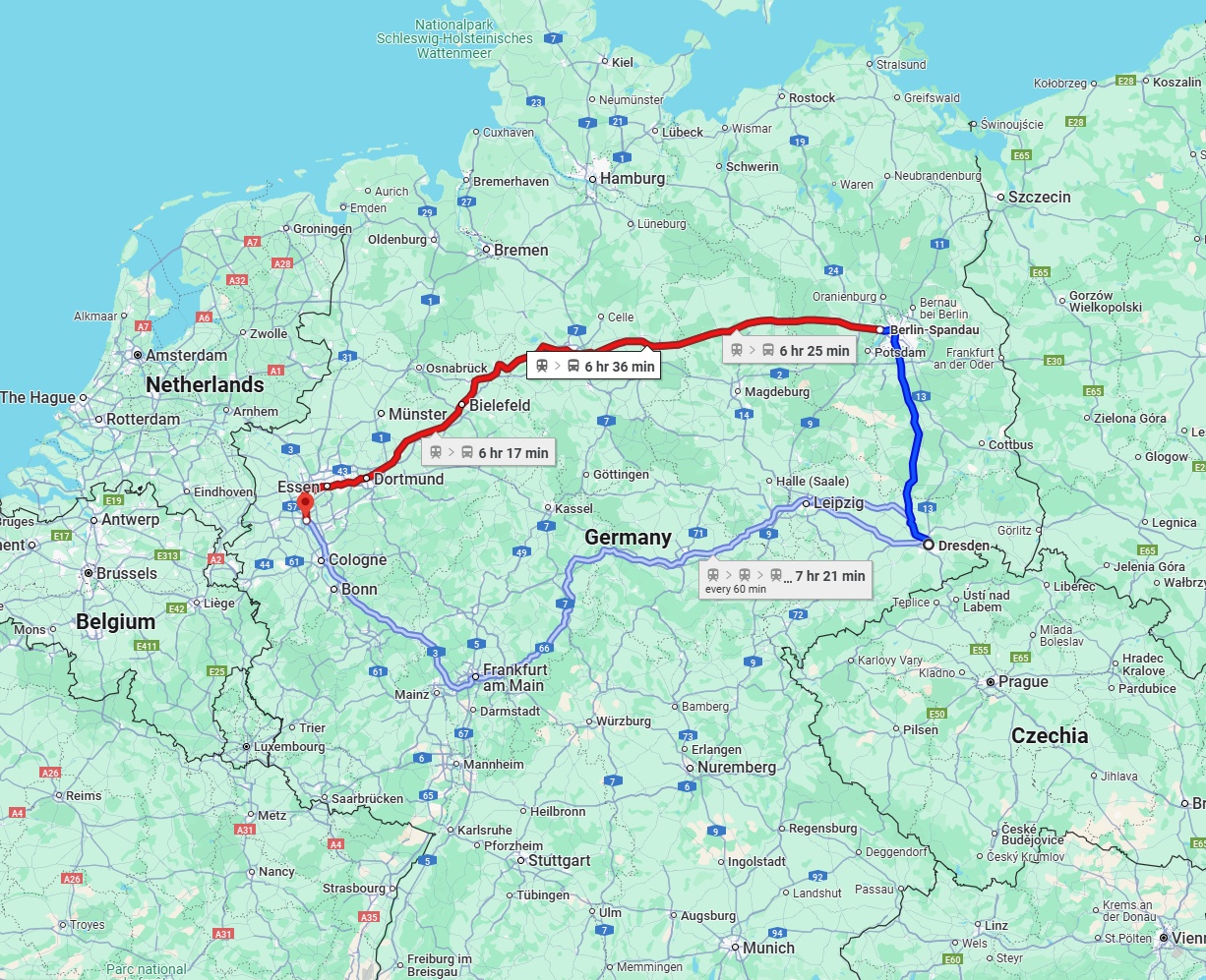 Anreise von Dresden Zu Düsseldorf Über 