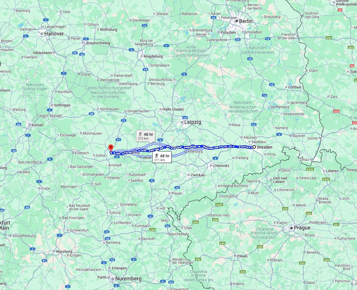 Anreise von Dresden Zu Erfurt Über 