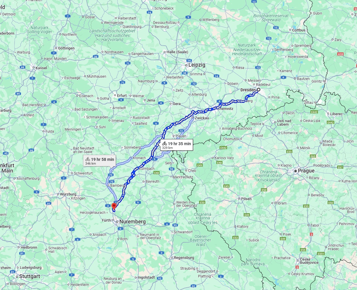 Anreise von Dresden Zu Erlangen Über 