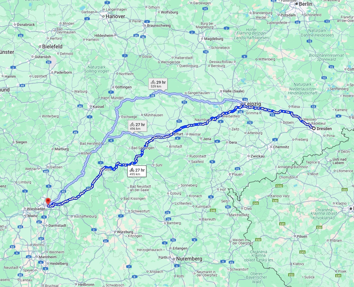 Anreise von Dresden Zu Frankfurt am Main Über 