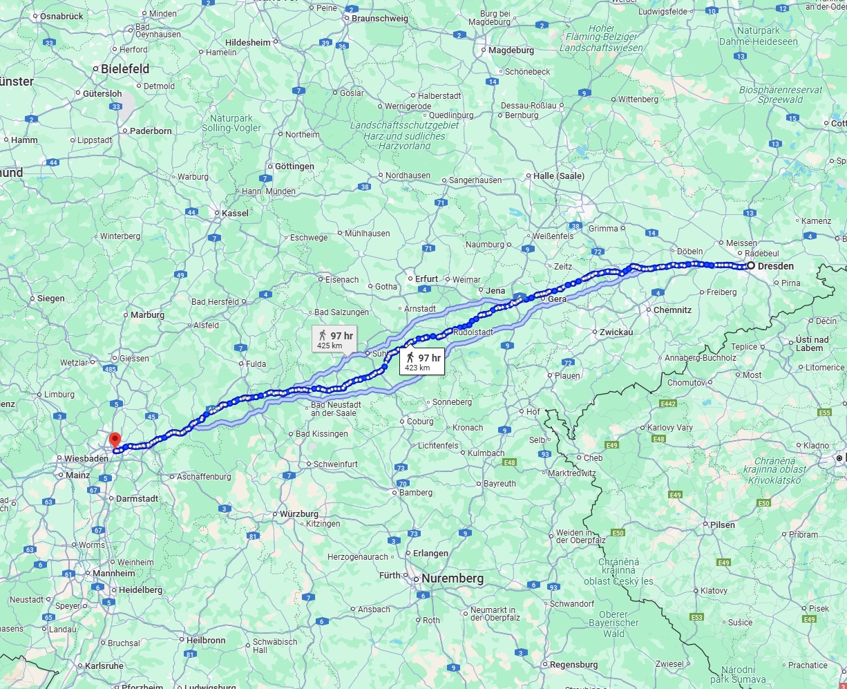 Anreise von Dresden Zu Frankfurt am Main Über 