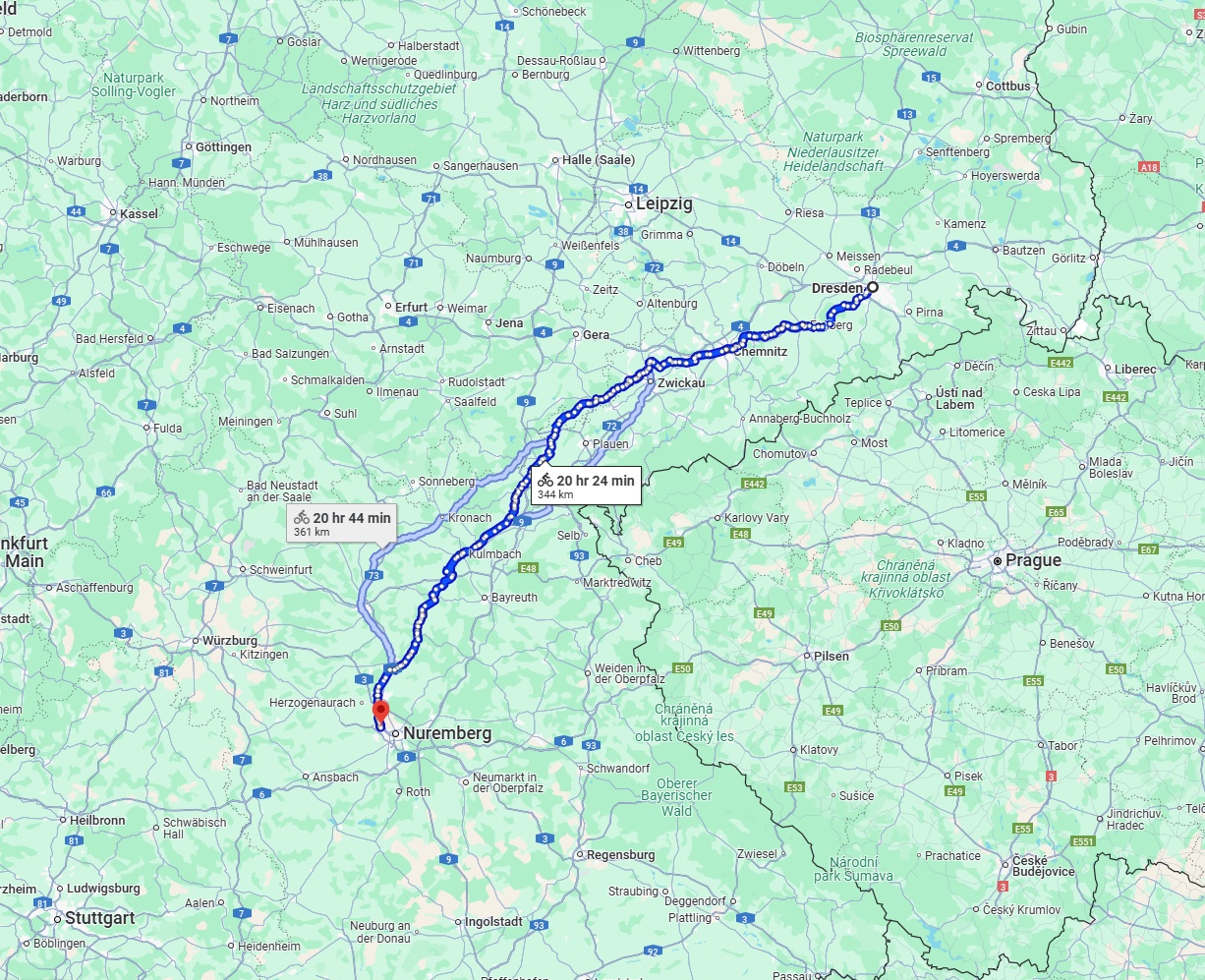 Anreise von Dresden Zu Fürth Über 