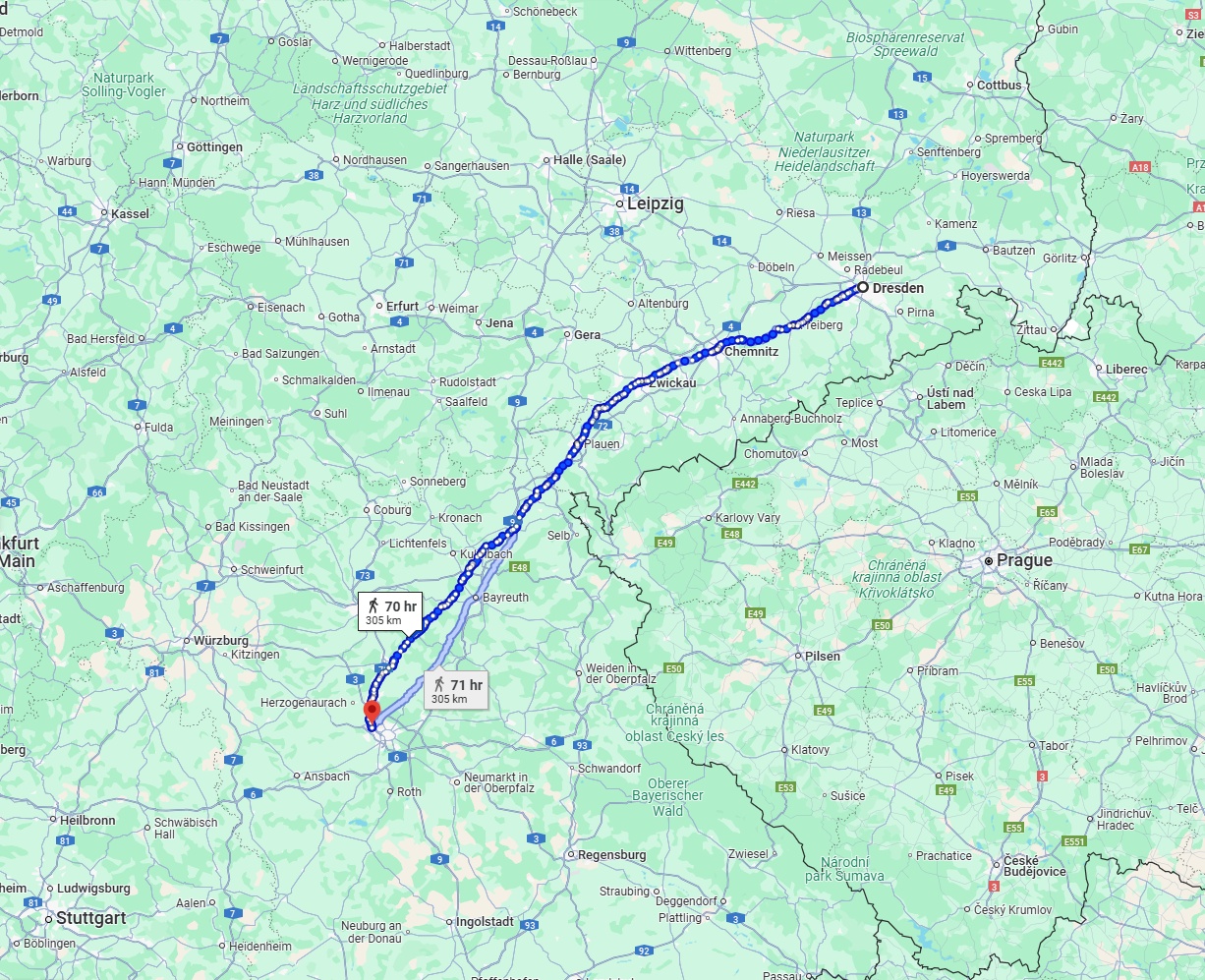 Anreise von Dresden Zu Fürth Über 