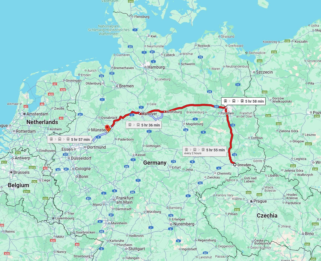 Anreise von Dresden Zu Gütersloh Über 