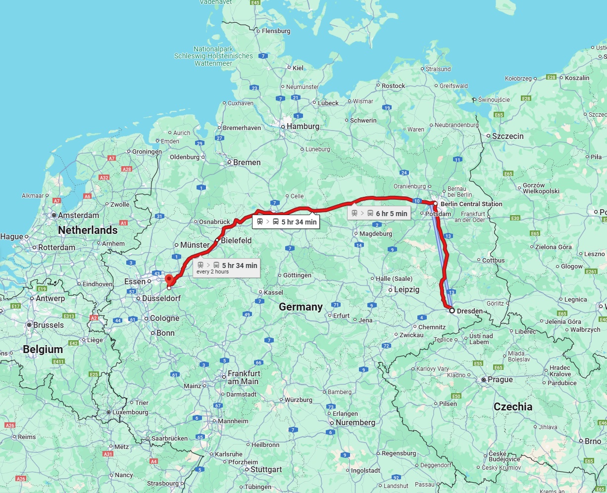 Anreise von Dresden Zu Hagen Über 