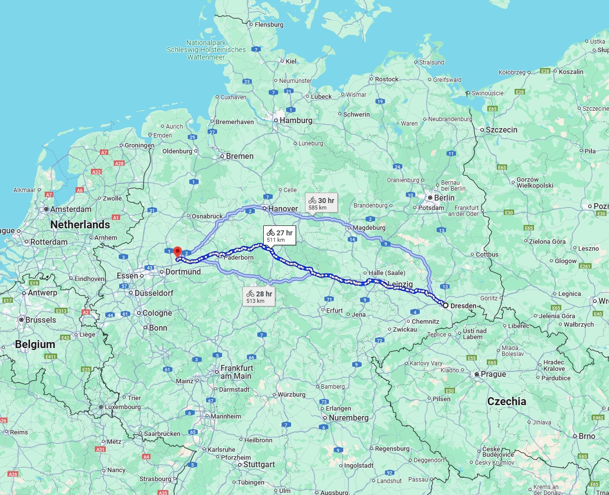 Anreise von Dresden Zu Hamm Über 
