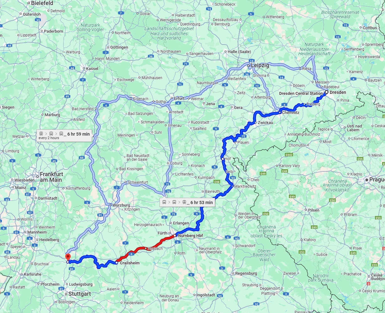 Anreise von Dresden Zu Heilbronn Über 