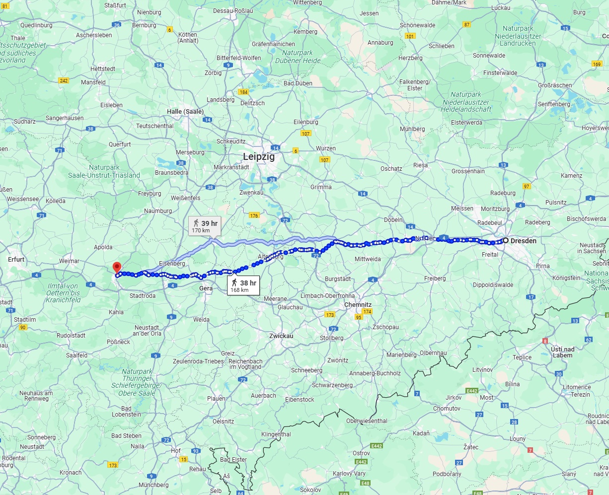 Anreise von Dresden Zu Jena Über 