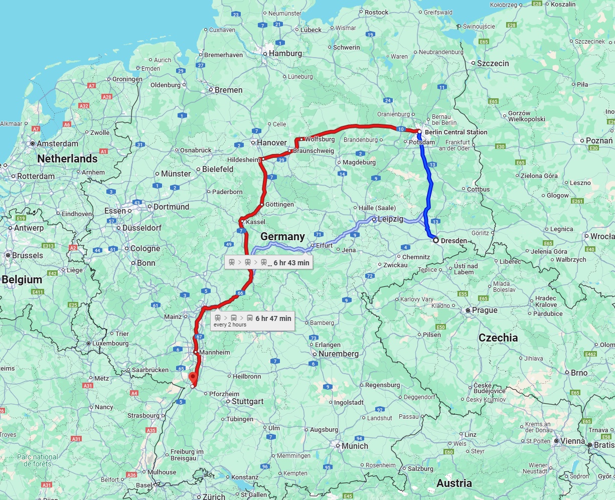 Anreise von Dresden Zu Karlsruhe Über 