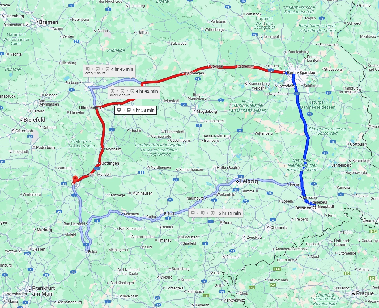 Anreise von Dresden Zu Kassel Über 