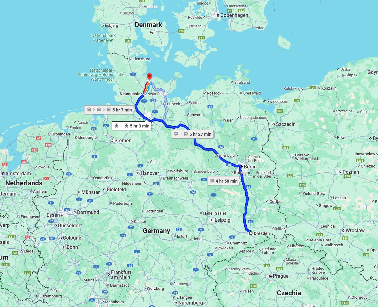 Anreise von Dresden Zu Kiel Über 