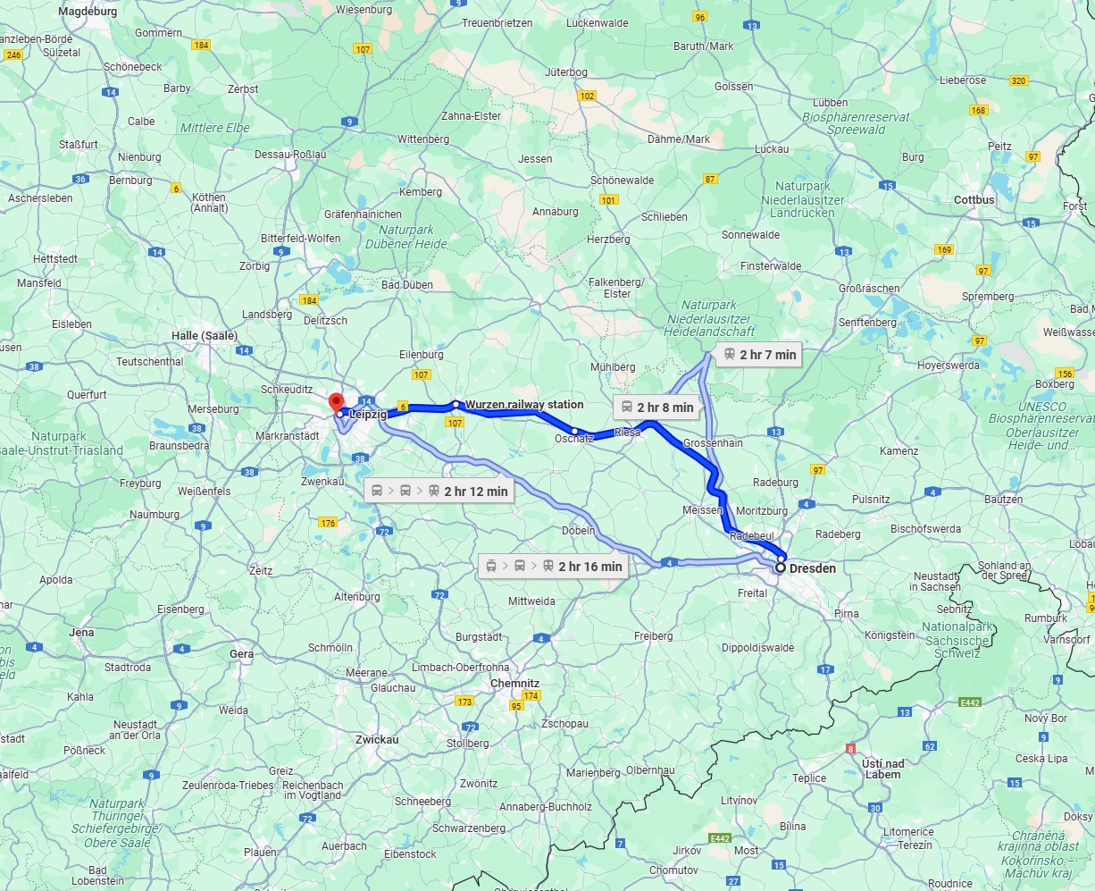 Anreise von Dresden Zu Leipzig Über 