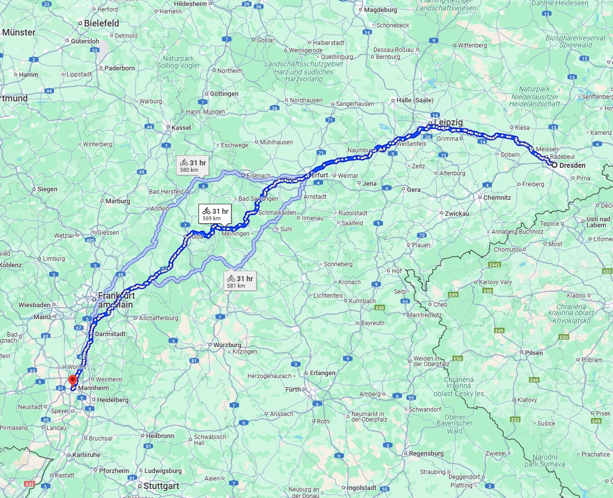 Anreise von Dresden Zu Ludwigshafen am Rhein Über 