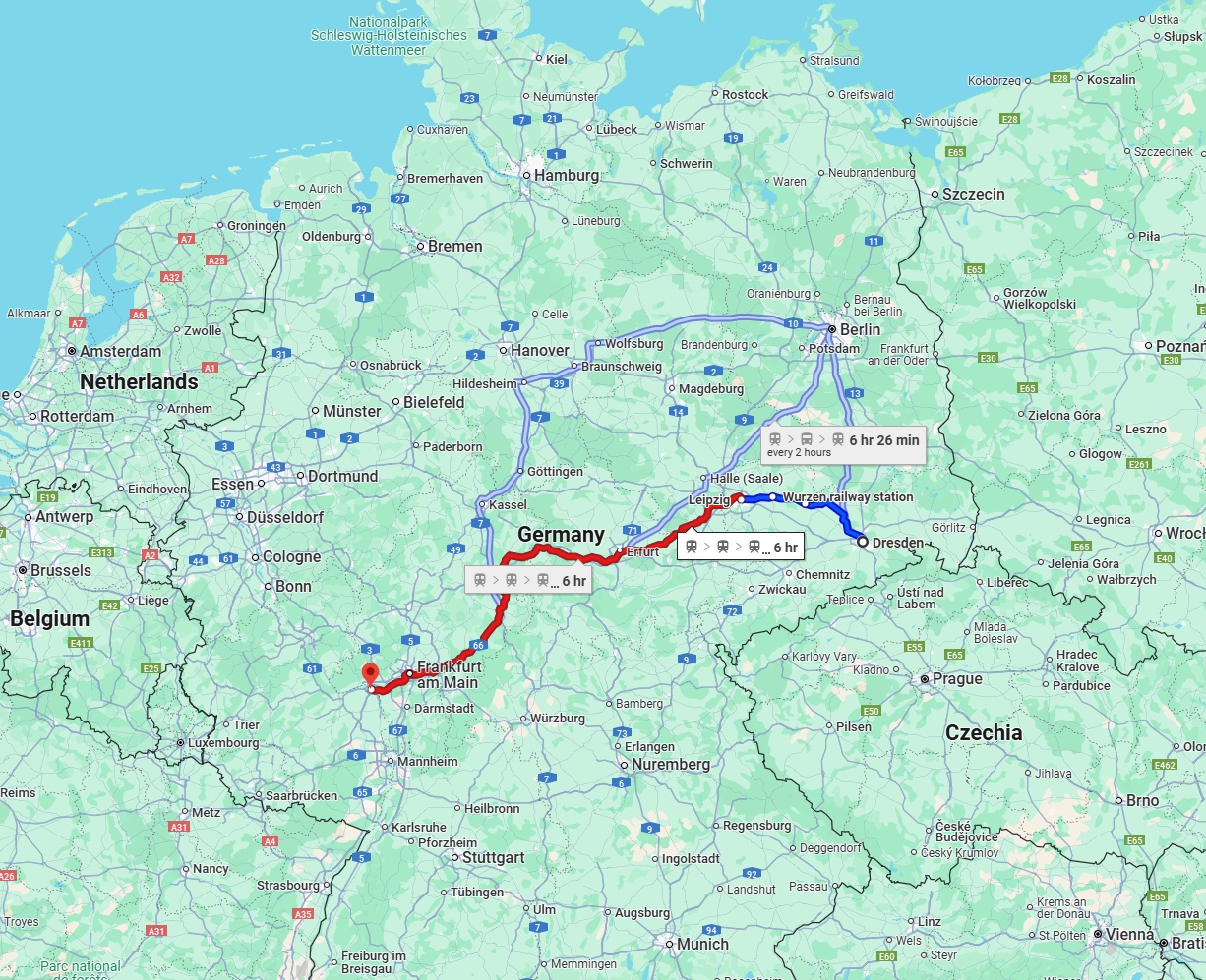 Anreise von Dresden Zu Mainz Über 