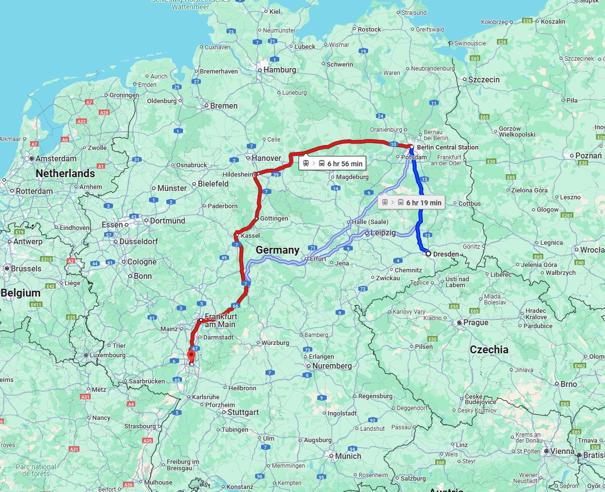 Anreise von Dresden Zu Mannheim Über 
