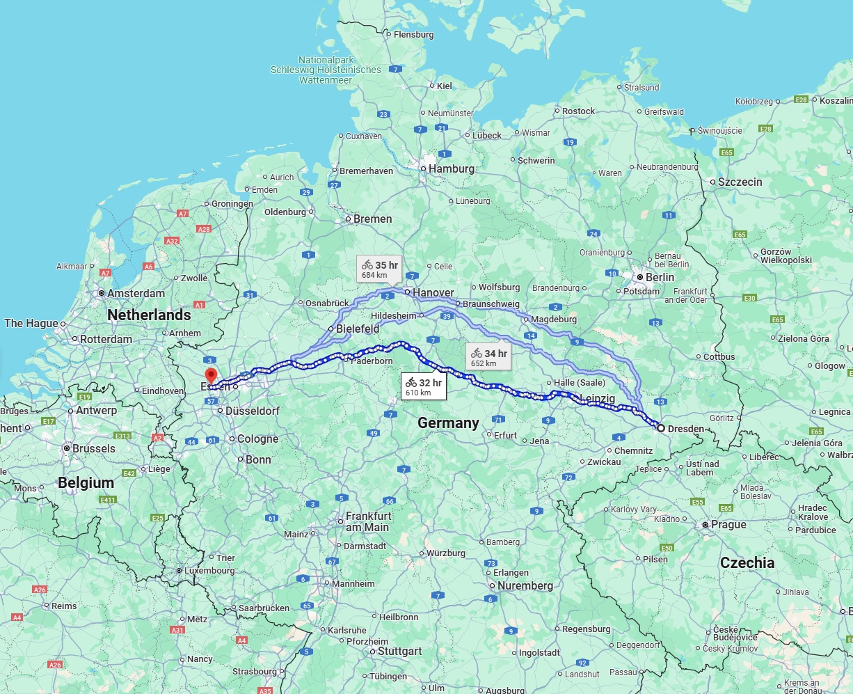 Anreise von Dresden Zu Moers Über 