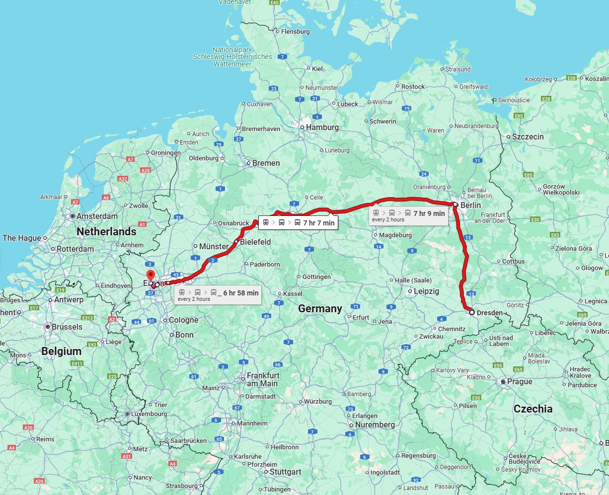 Anreise von Dresden Zu Moers Über 