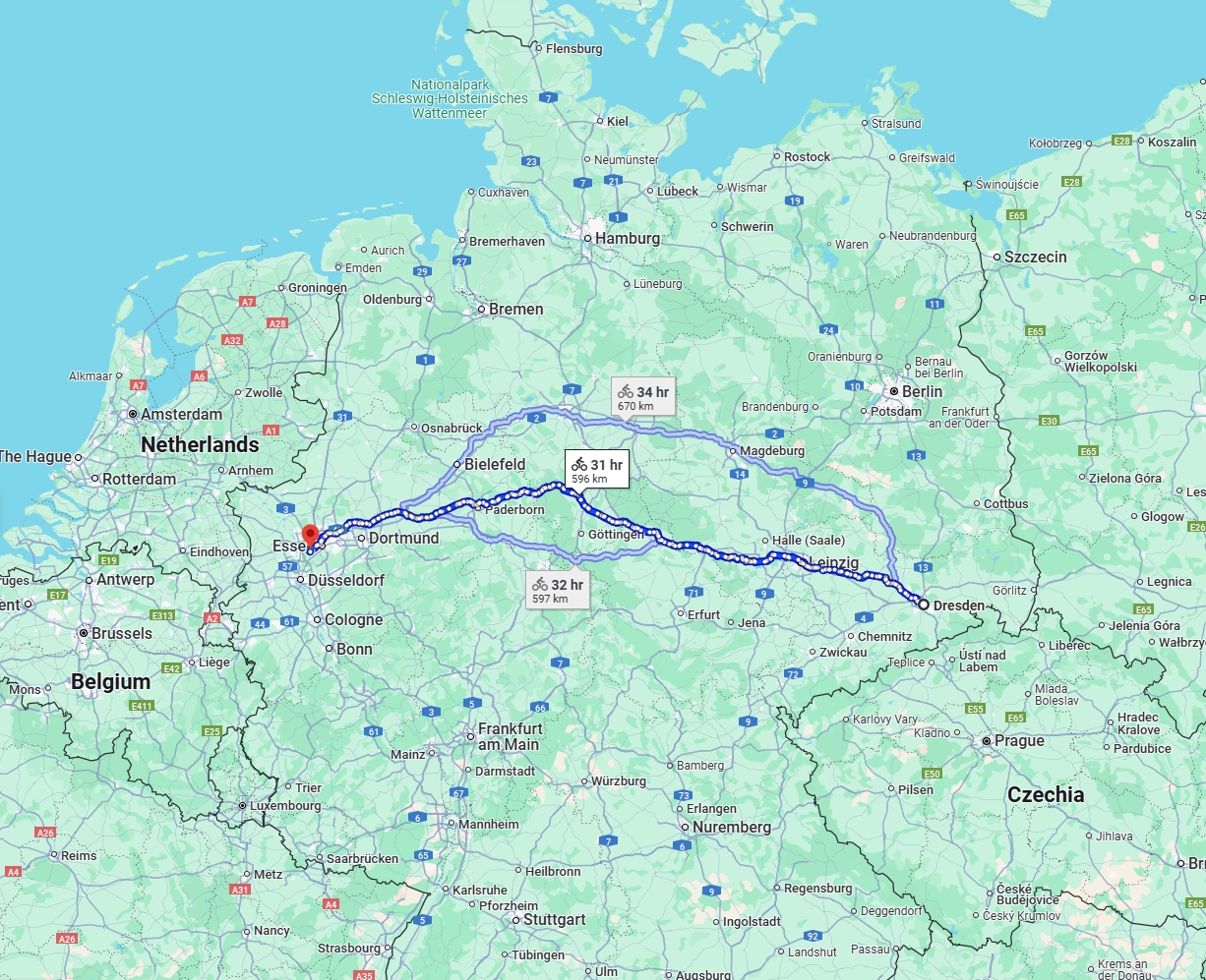 Anreise von Dresden Zu Mülheim an der Ruhr Über 